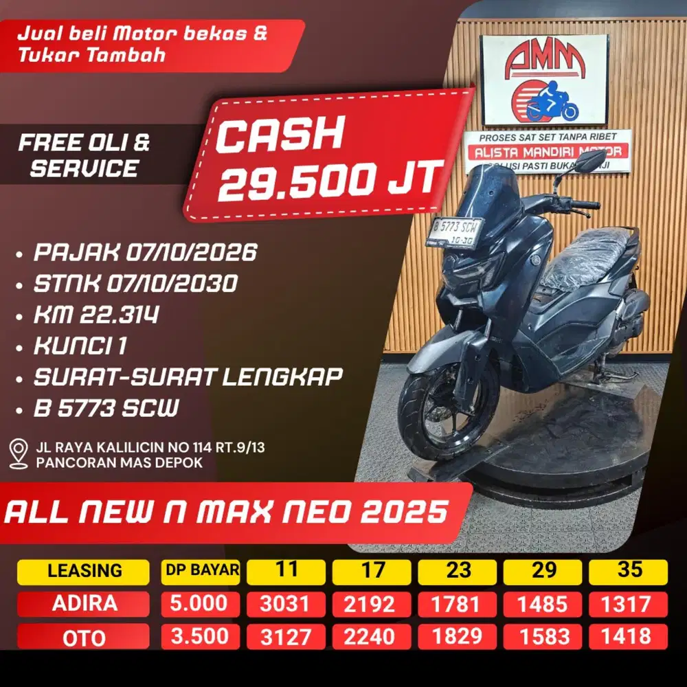 NMAX NEW 2025, BS TT, CC, KREDIVO, CASH/KREDIT