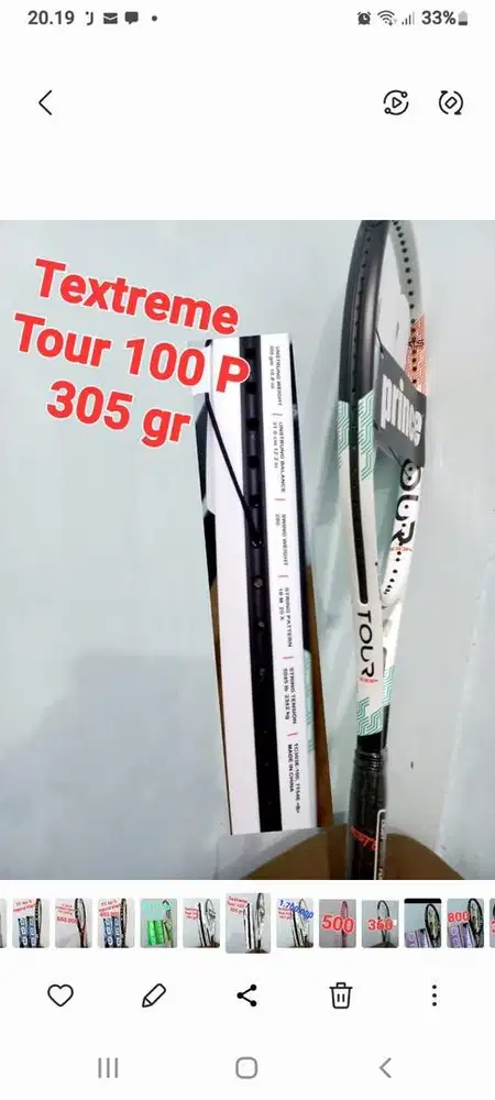 Raket Tenis Prince Textreme Tour Dewasa Original