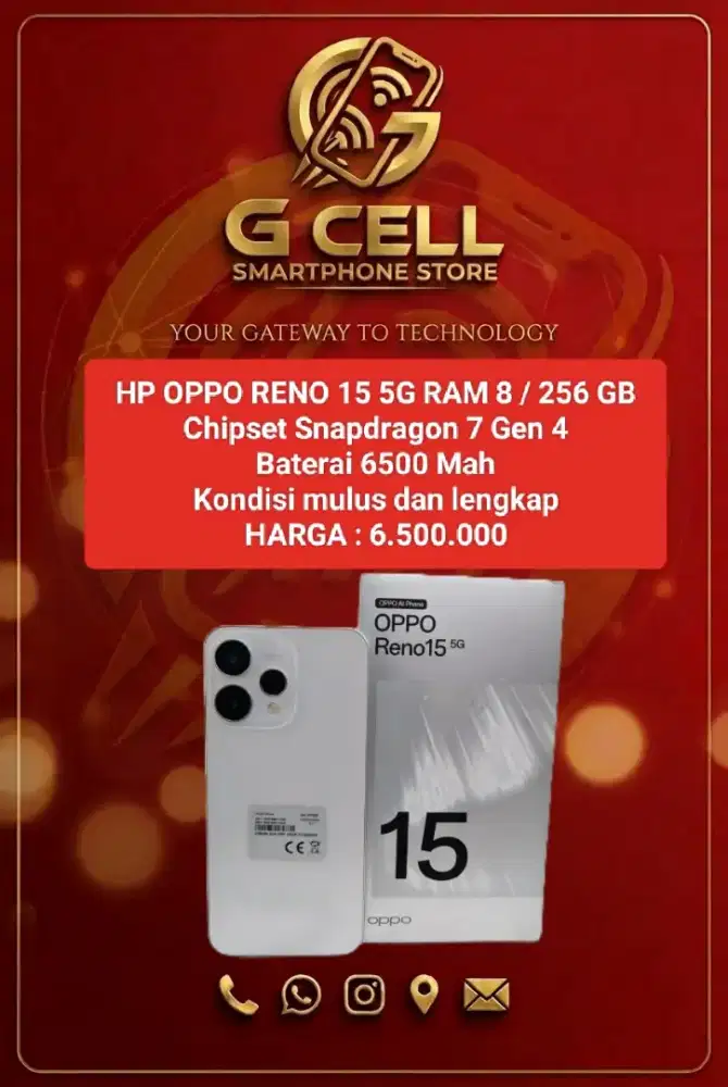 Oppo Reno 15 5G ram 8+8/256gb