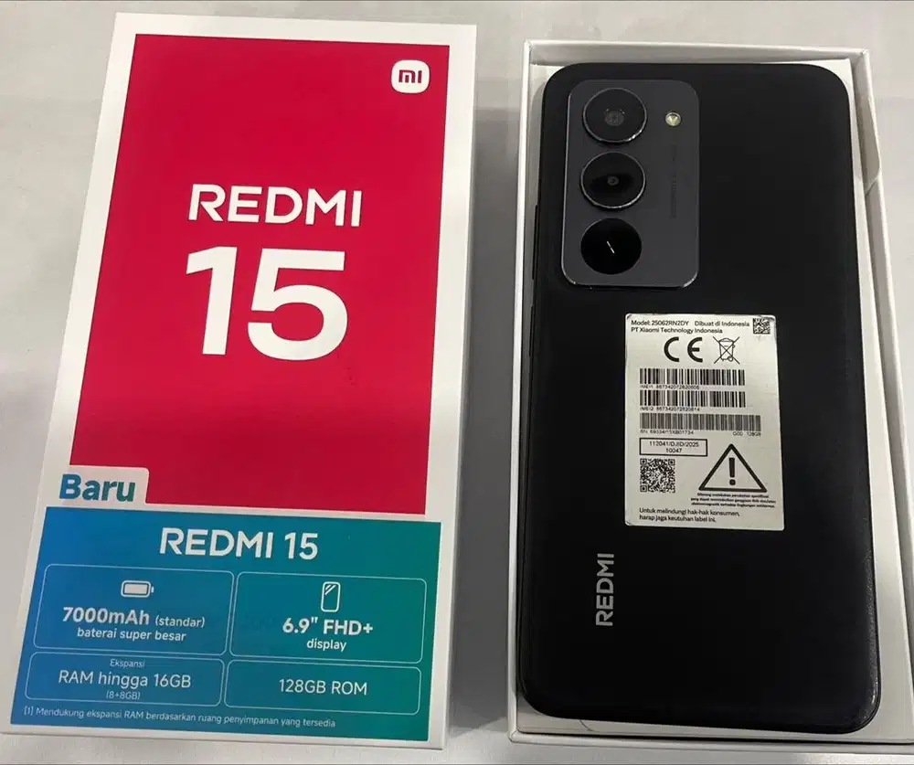 Redmi 15 8/128gb bekas bergaransi