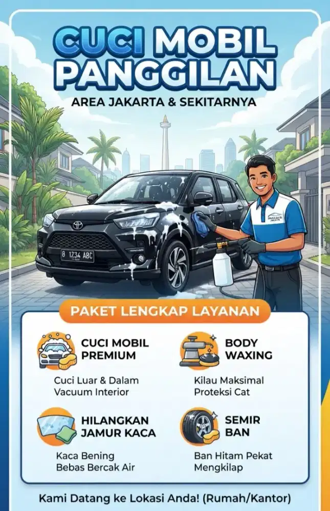 Jasa cuci mobil panggilan jakarta
