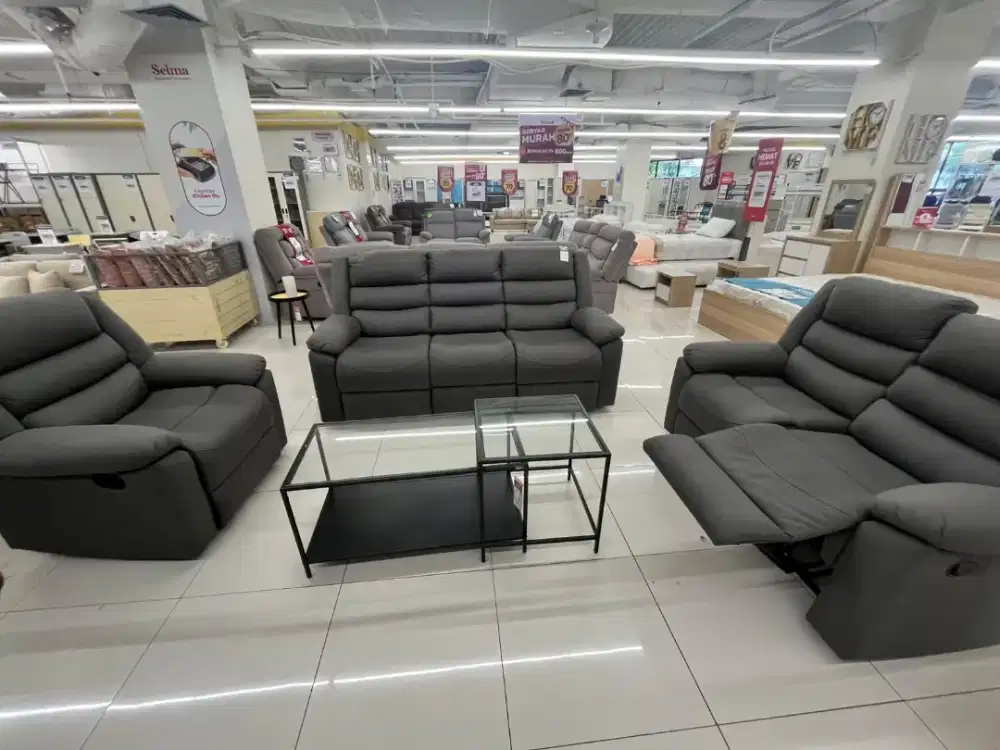 CEPAT HABIS! PROMO BESAR SOFA SET / SOFA RECLINER FREE MEJA