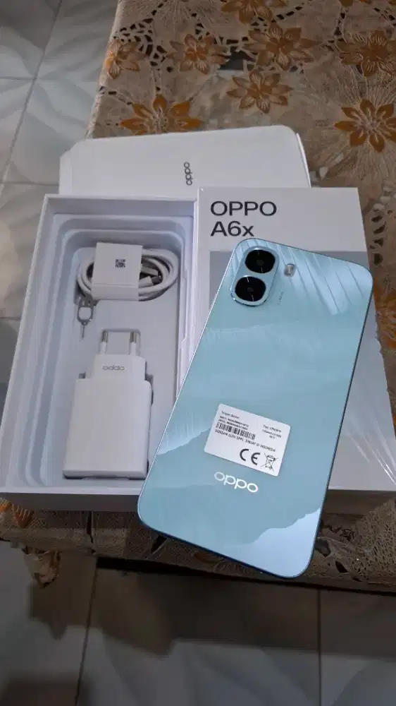 Oppo a6x ram 6/128 fullset like new 1 bulan pakai