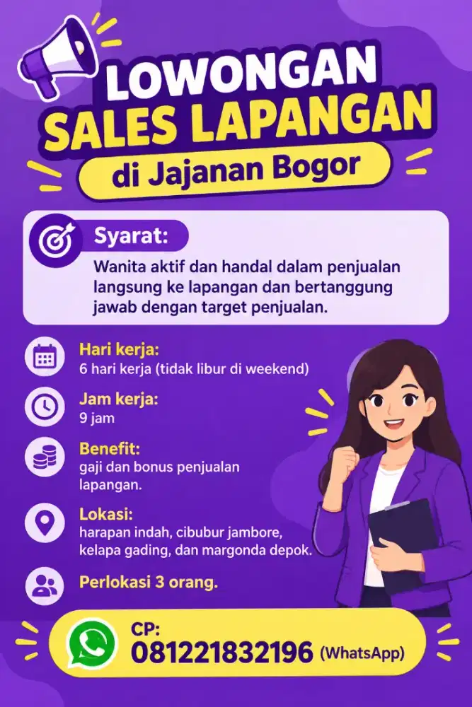 Lowongan sales lapangan