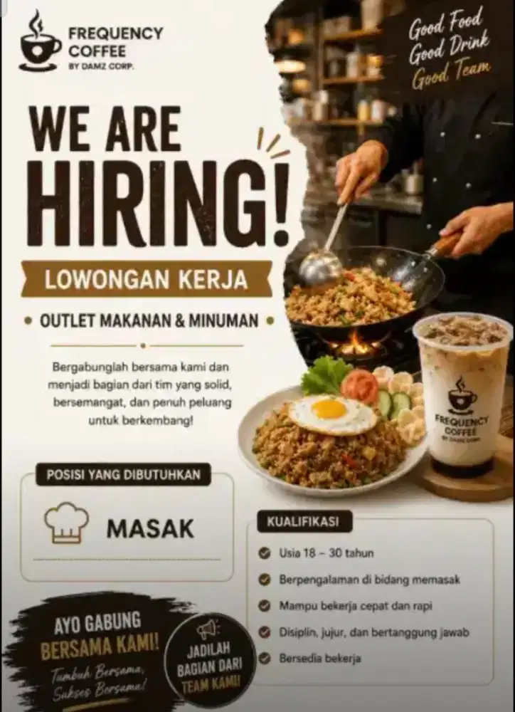 Loker Masak dan racik minuman batista