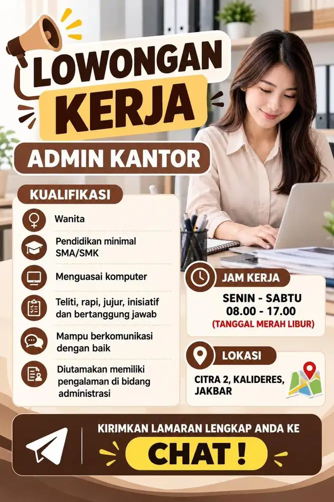 DIBUTUHKAN ADMIN KANTOR