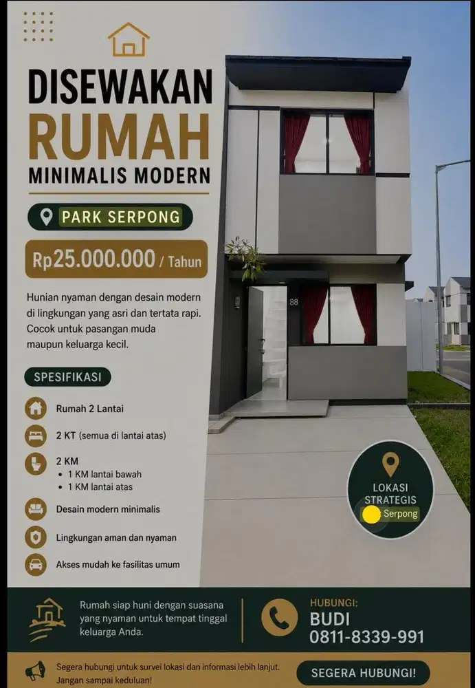 Disewakan rumah furnish Tahunan/per 6bulan