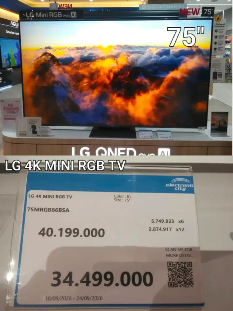 LG 4K MINI RGB TV 75