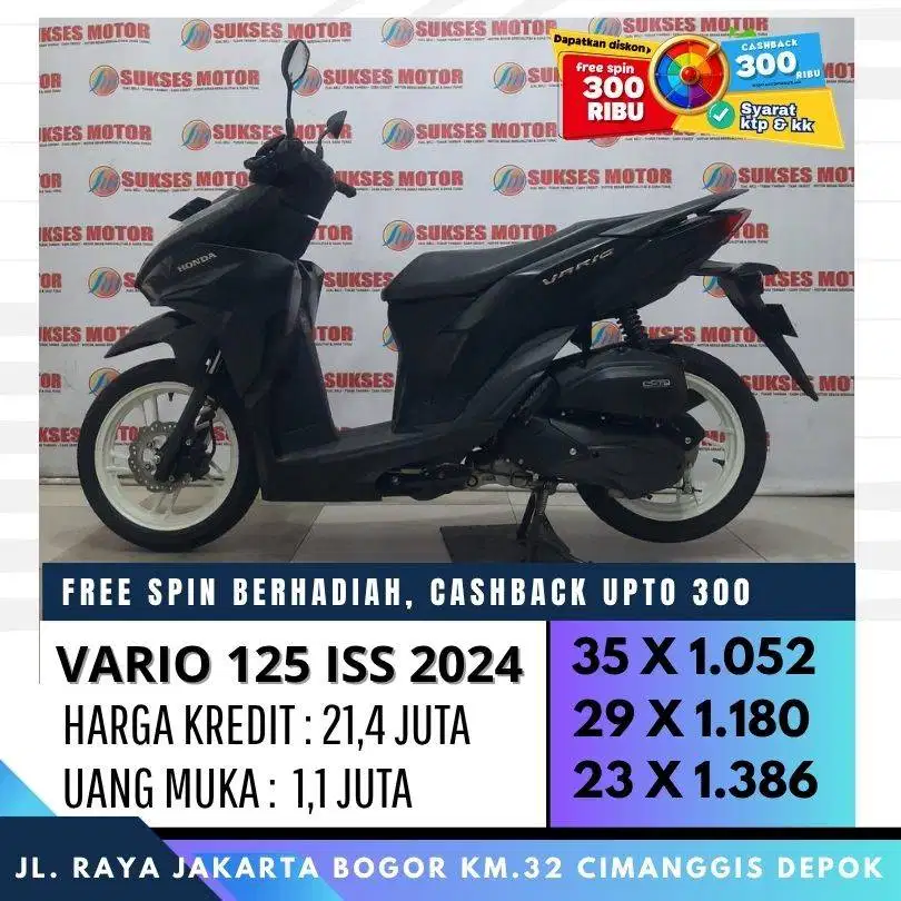 HONDA VARIO 125 CBS ISS 2024 MULUS CASH KREDIT CASHBACK UPTO 300