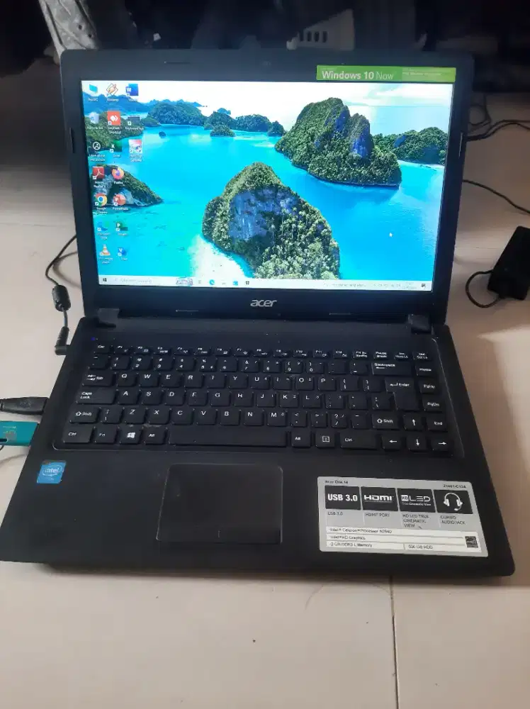 LAPTOP ACER SLIM INTEL CELERON GEN 4 HASWELL RAM 4GB HDD 500GB