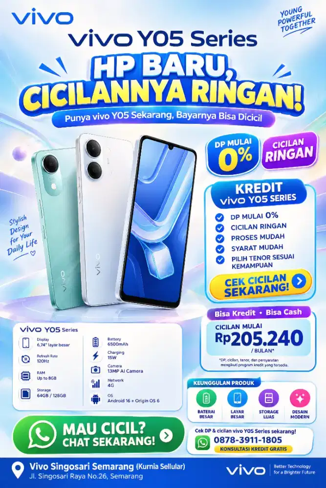 PROMO VIVO Y05 SERIES. HP 2 JTAN DENGAN BATERAI SUPER BESAR