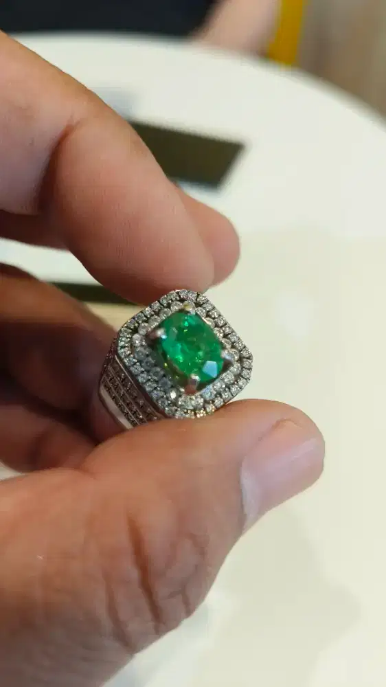 Natural tsavorite (green garnet)