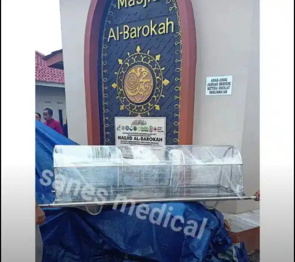 BARU Kurung Batang Prokes Stainless SSM Keranda Mayat Jenazah Masjid