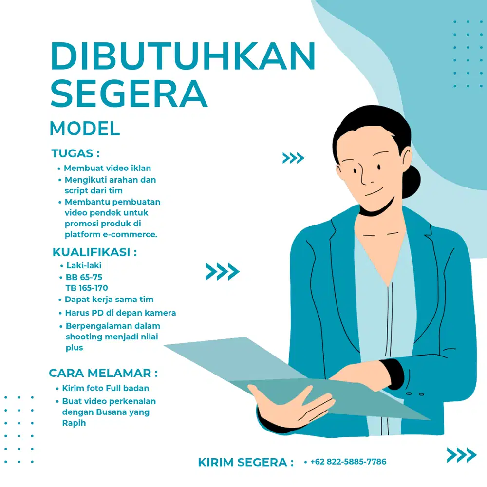 Dibutuhkan Segera Lowongan Kerja Menjadi Model