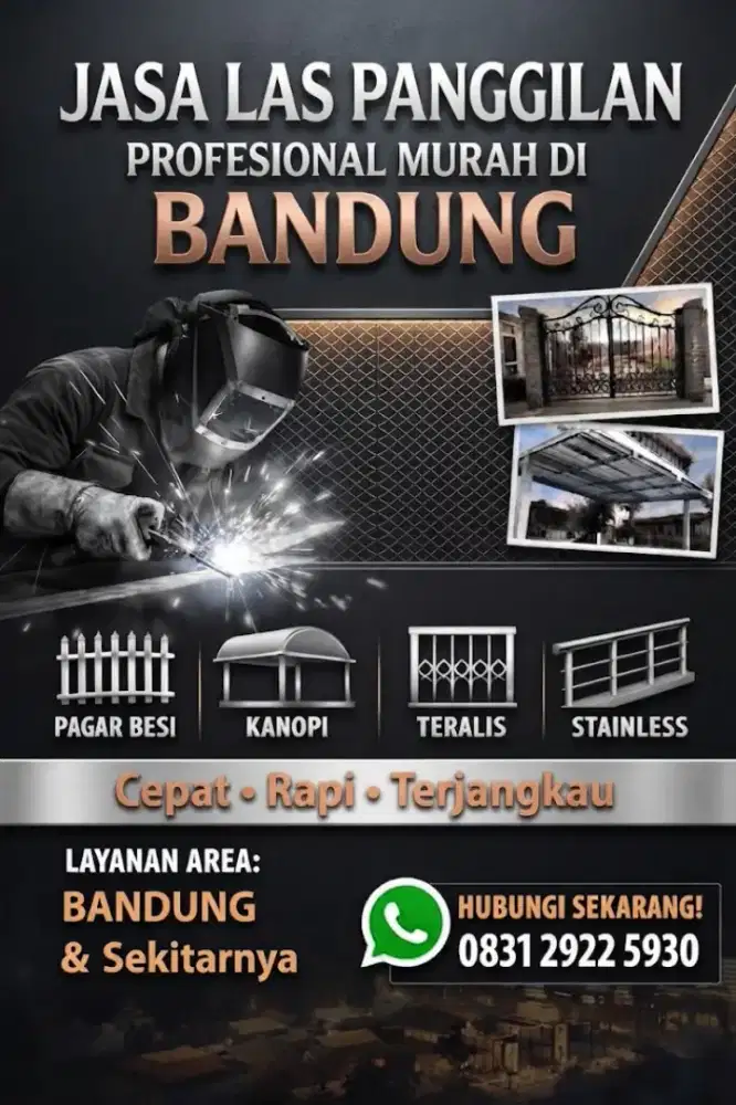 Jasa Las Listrik Panggilan / Borongan Besi, Pagar, Kanopi, Dll