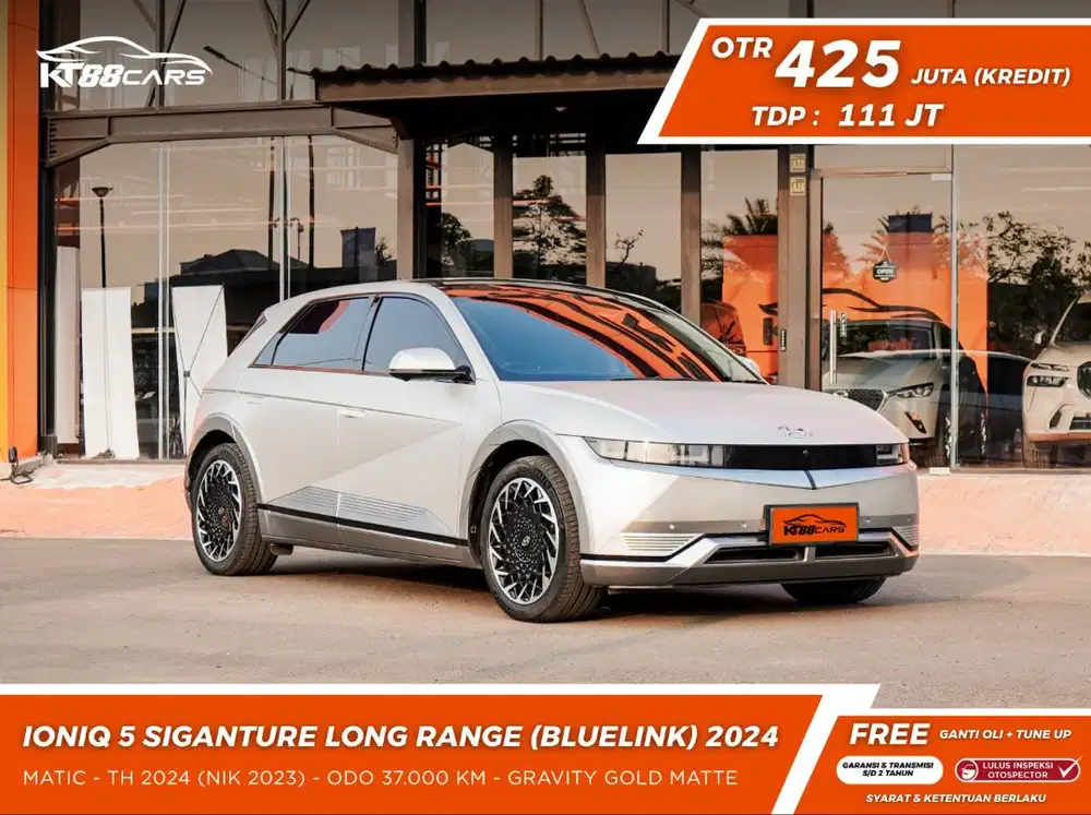 Hyundai Ioniq 5 Signature Long Range bluelink 2023 pemakaian 2024 abu