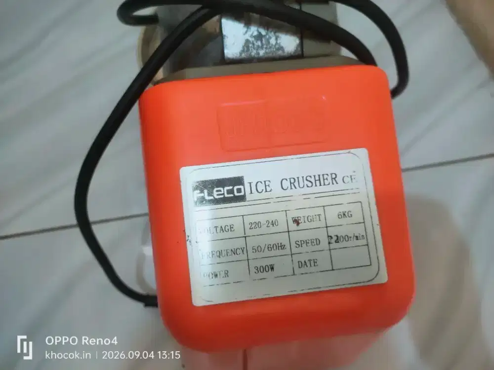 Ice Crusher Mesin Penghancur Es Batu Listrik 2 Mata Pisau - Bekas