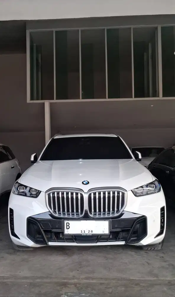 BMW X5 M-SPORT 2023 WHITE ON SADDLE BROWN. ORIGINAL BMW SIDE STEP