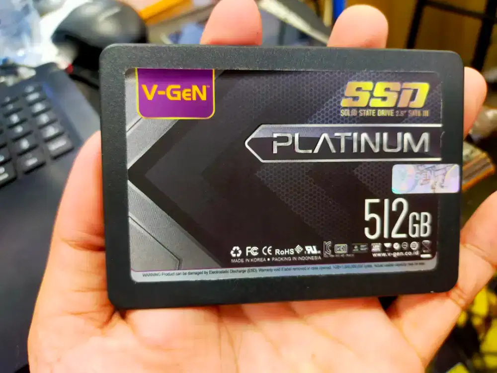Dijual SSD SATA V-Gen Platinum 512GB SUDAH ada windows 11 25H2 Office
