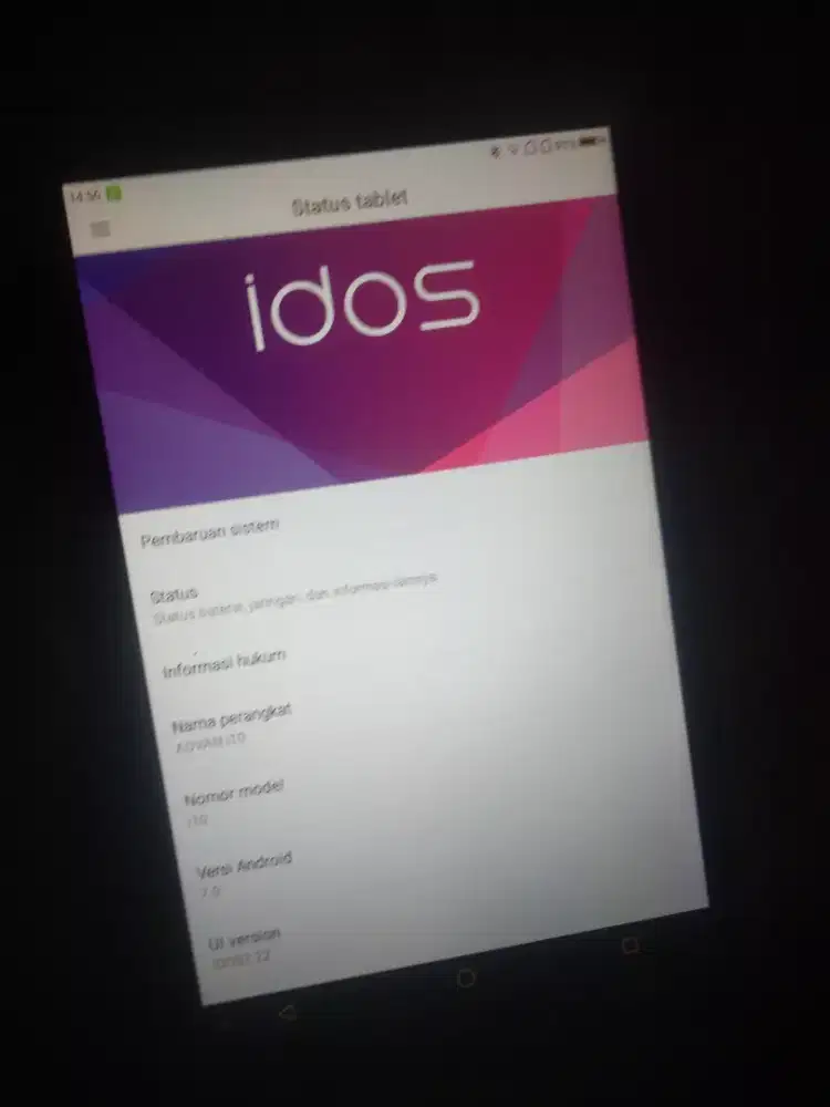 Tab Advan i 10 second