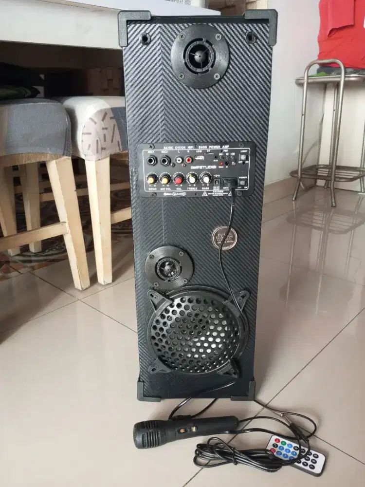 Salon Speaker aktif 6 5 inch Bluetooth bonus mic go karaoke remote
