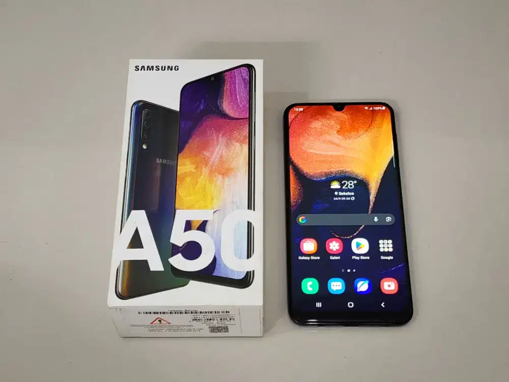Samsung A50 6/128GB Black, Sein, All Fungsi Normal, Part Ori, Fullset