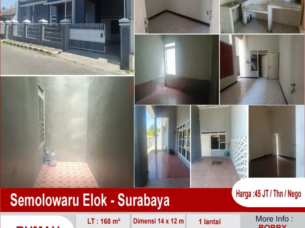 Rumah 1 Lantai Daerah Semolowaru Elok Surabaya