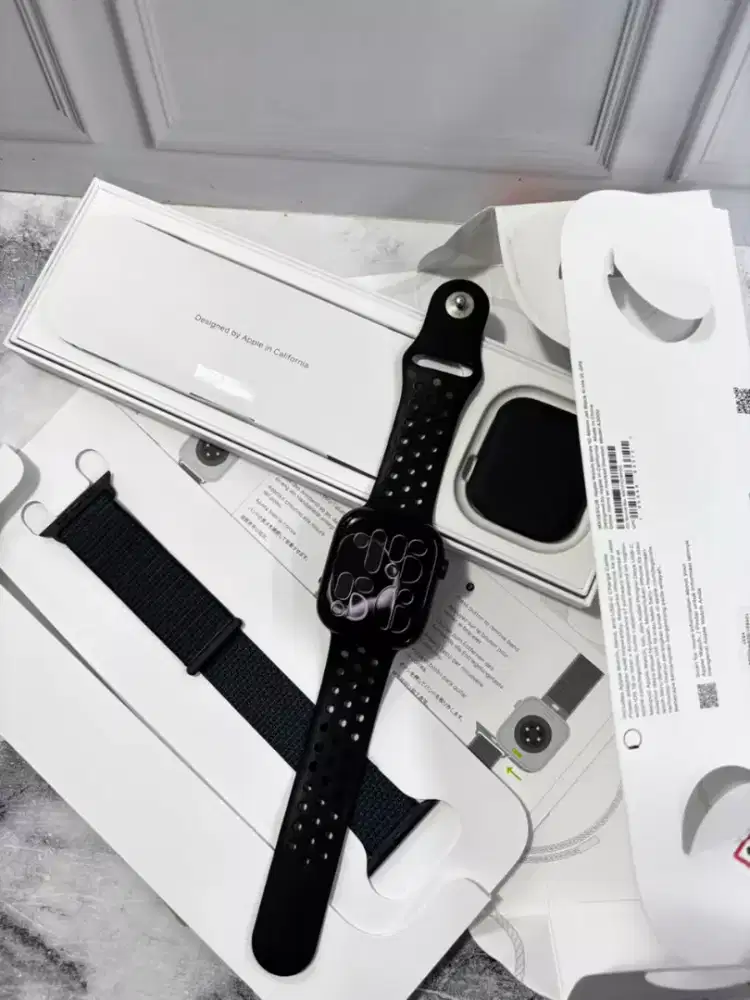 iwatch seri 10 46mm jet black sport loop lengkap