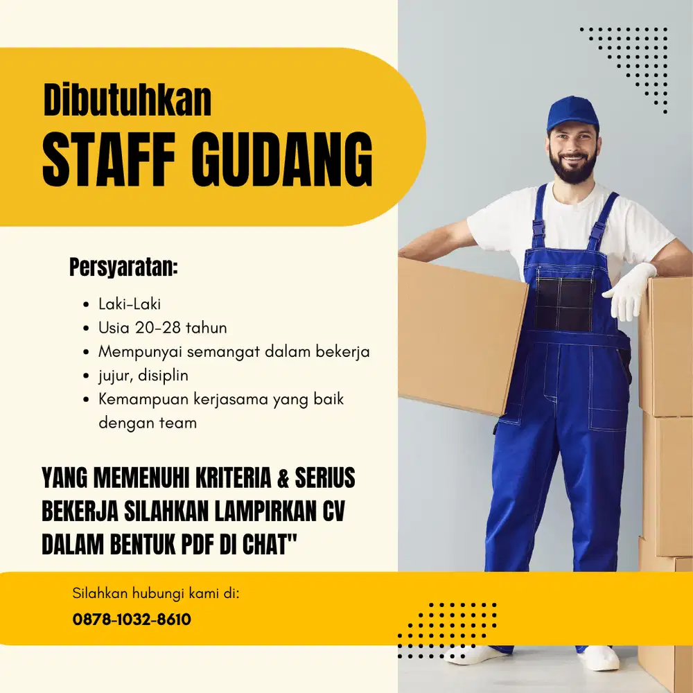Lowongan Kerja Tim Gudang