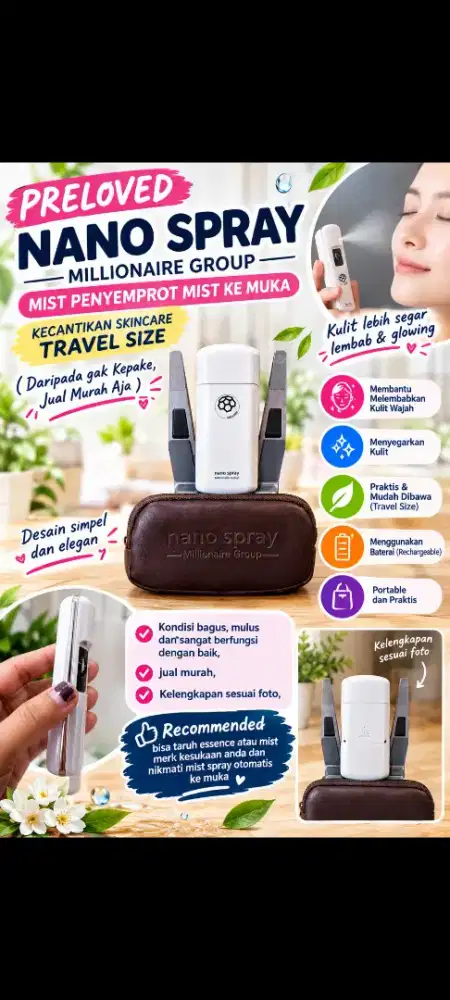 Nano Spray / FaceMist( Penyemprot Mist Ke Wajah )