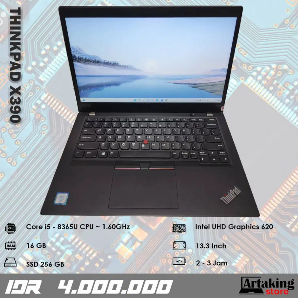 Lenovo Thinkpad X390 - Core i5 - Gen 8 th - Ram 16 GB - SSD 256 GB