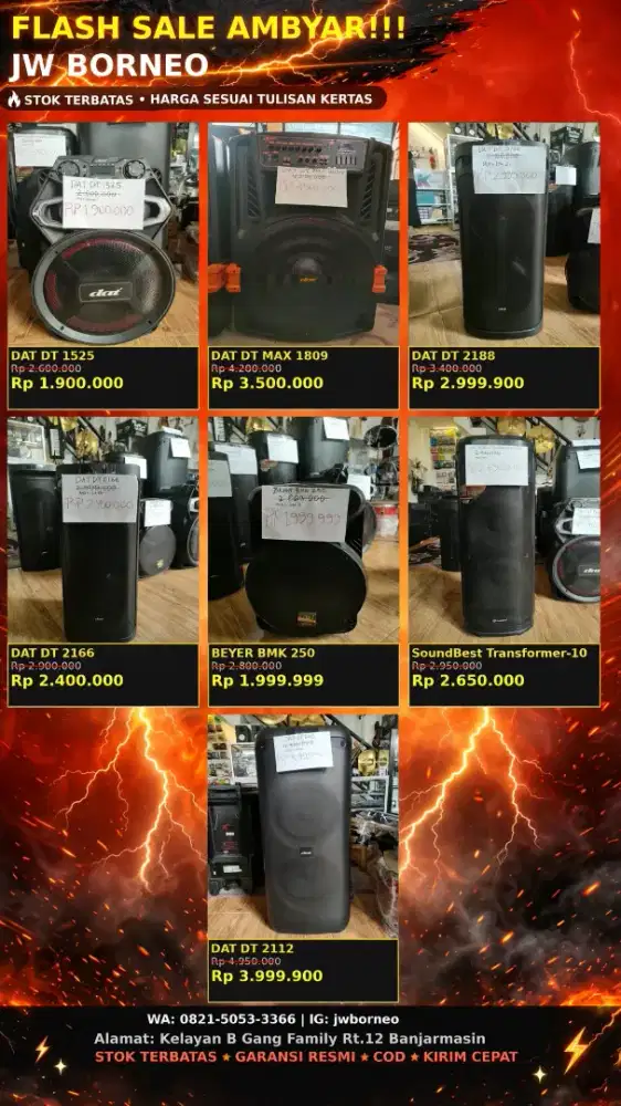 FLASH SALE AMBYAR SPEAKER BLUETOOTH ATAU SPEAKER PORTABEL