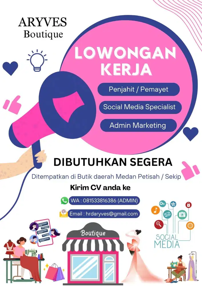 LOWONGAN KERJA - DIBUTUHKAN SEGERA