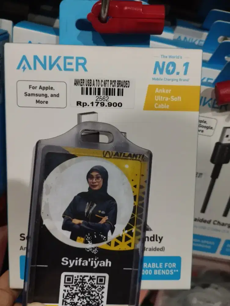 ANKER USB A TO C 6FT PCR BRANDED | ATLANTIS DAHSYAT
