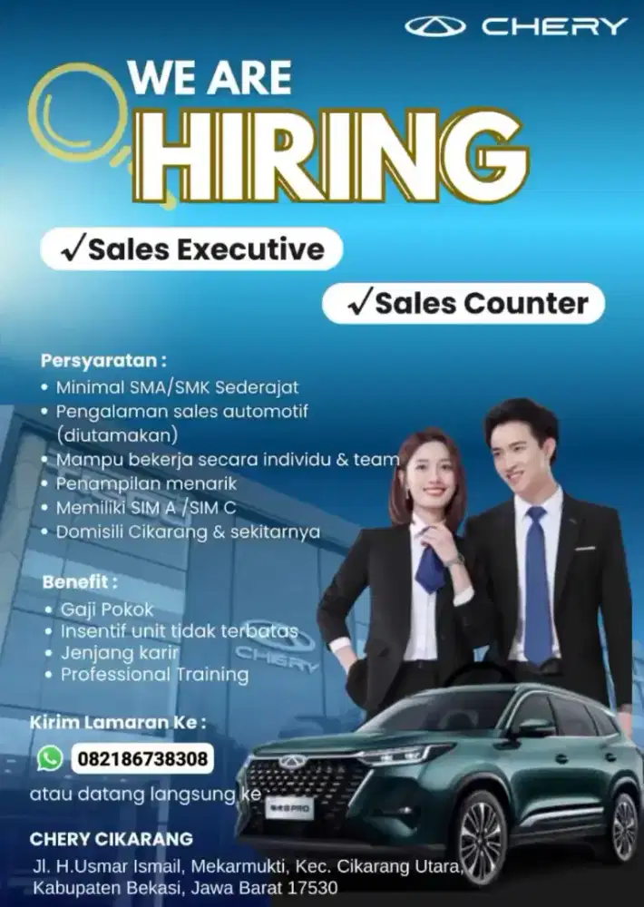 Loker Sales Chery Cikarang