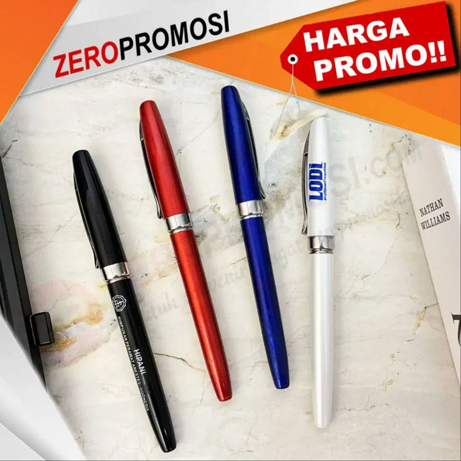 Pulpen Promosi 827 Tutup dengan Body Plastik Metalik