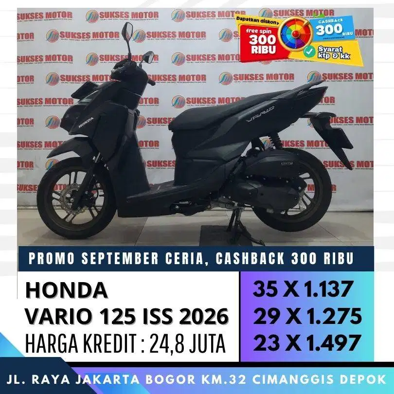 HONDA VARIO 125 CBS ISS 2026 KEYLES UNIT MULUS KREDIT CASHBACK 300