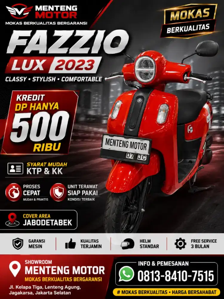 FAZZIO KREDIT DP MULAI 500RIBU SYARAT KTP&KK