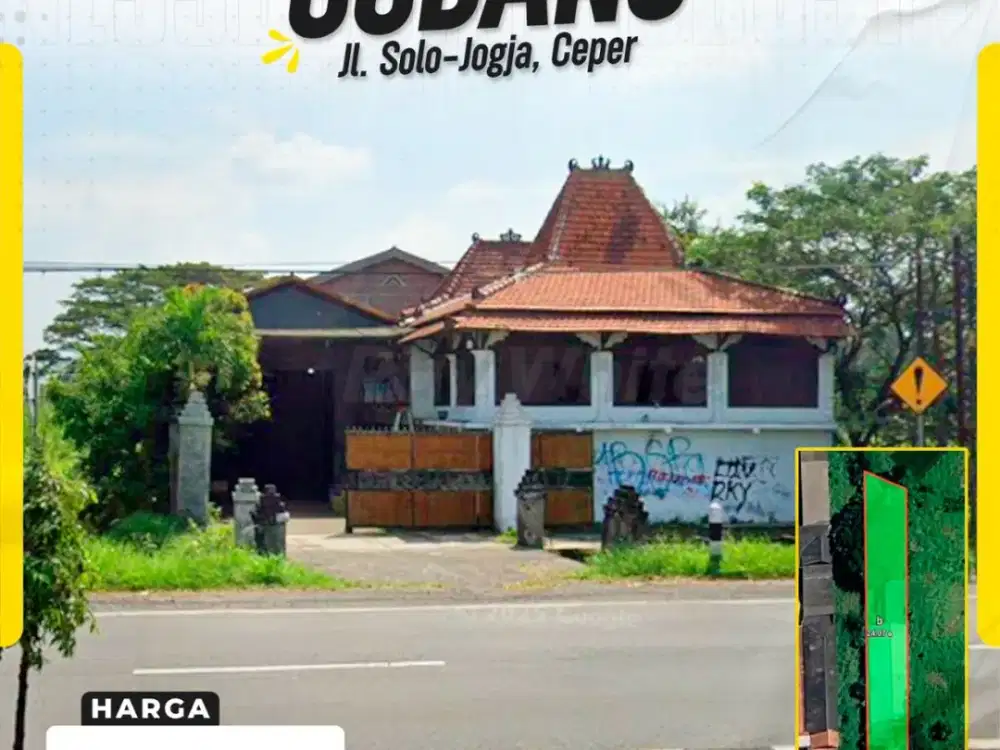 Dijual Gudang Strategis Pinggir Jl. Raya Solo-Jogja, Ceper