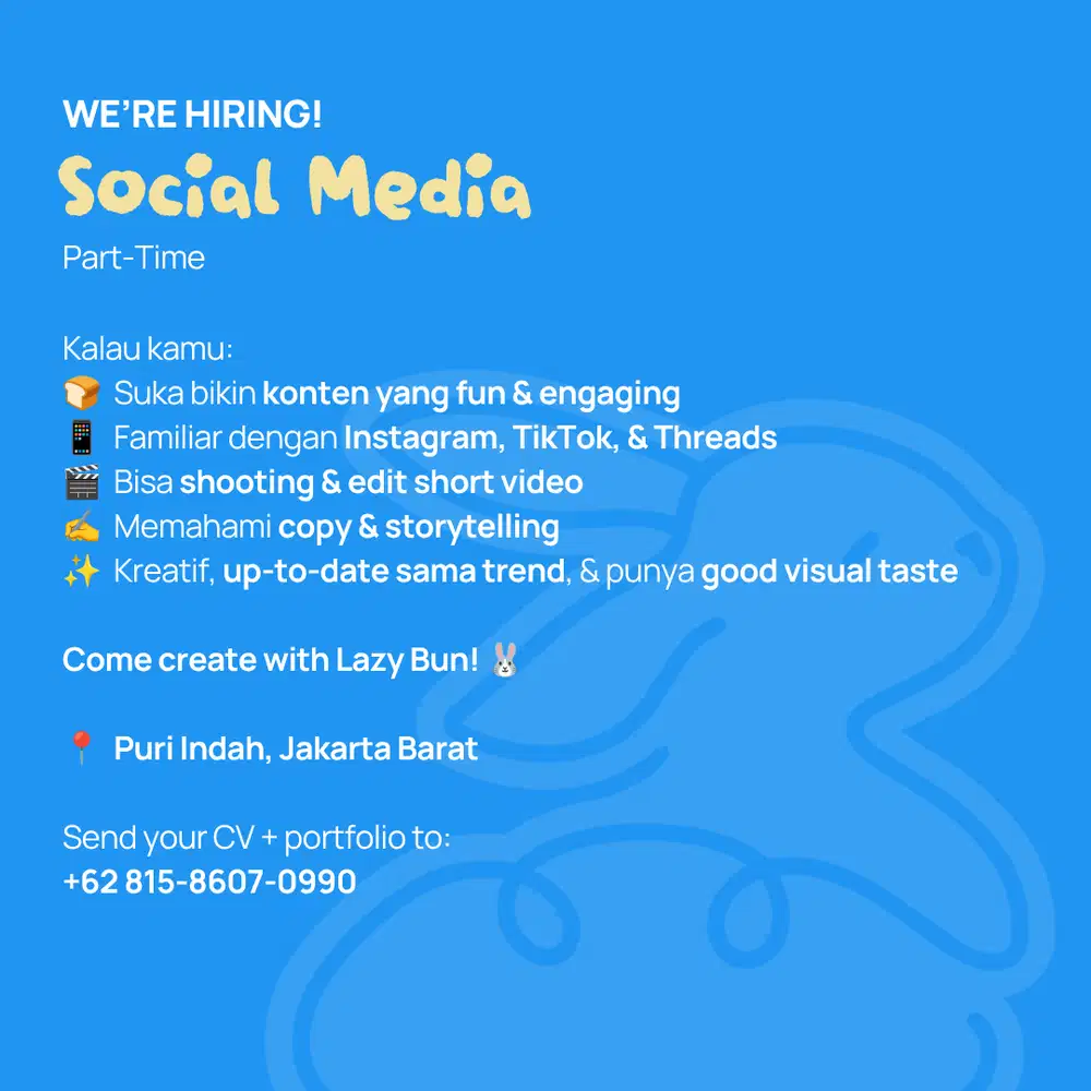 Dicari Social Media (Part Time)