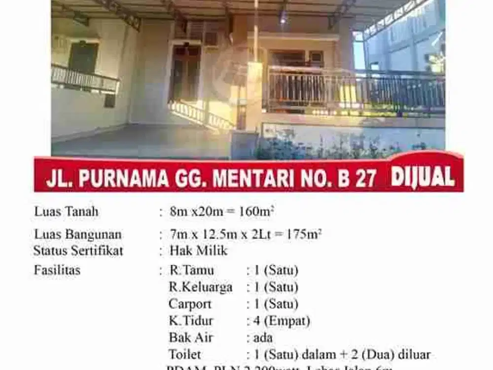 Rumah jual pusat kota