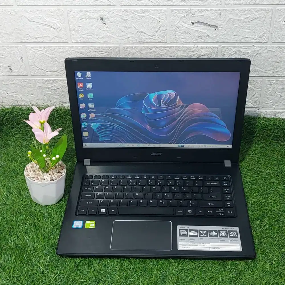 ACER ASPIRE E5-475G INTEL CORE i3-6006U RAM 8GB SSD 256GB NVIDIA 940MX