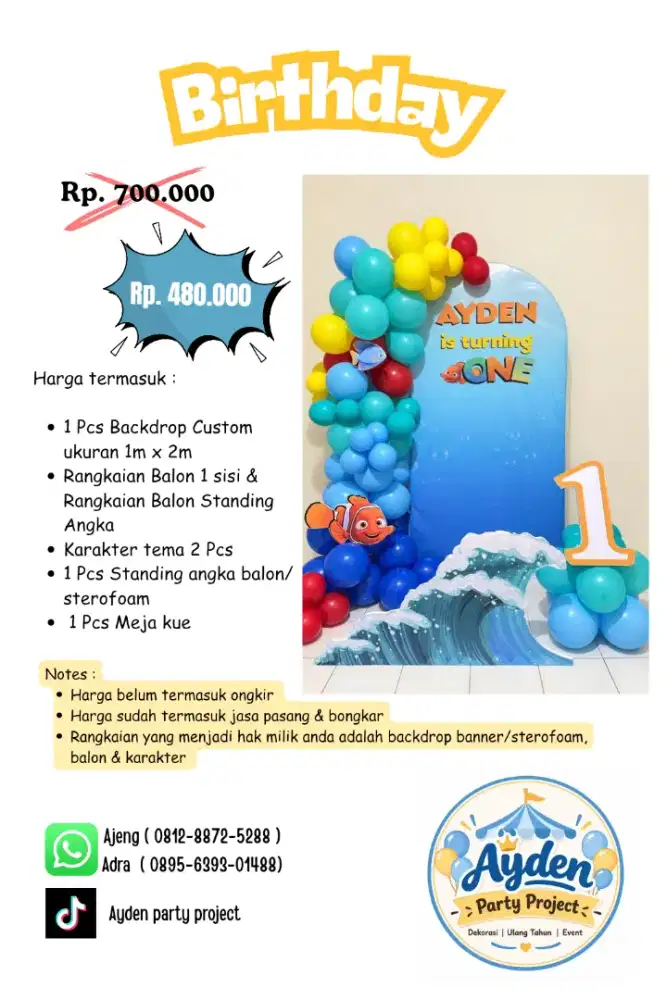 Dekorasi ultah, aqiqah, event lainnya