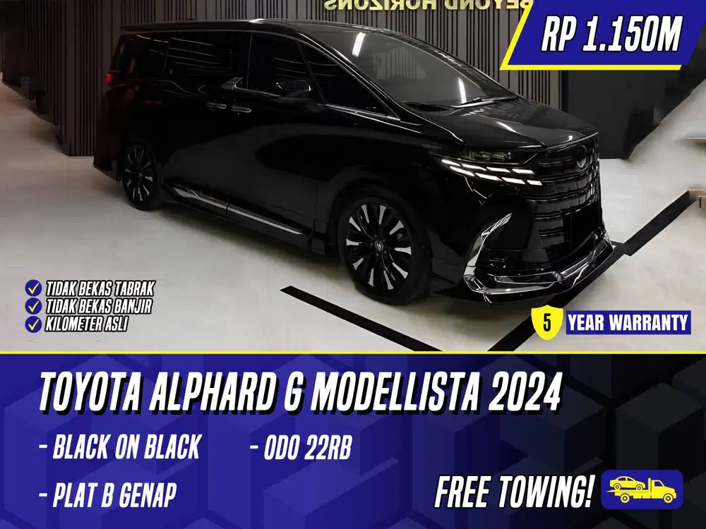 Toyota Alphard G Modellista 2024 Black Hitam Modelista