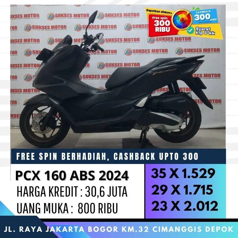 HONDA PCX 160 ABS 2024 MULUS KREDIT PROMO DOUBLE CASHBACK UPTO 600