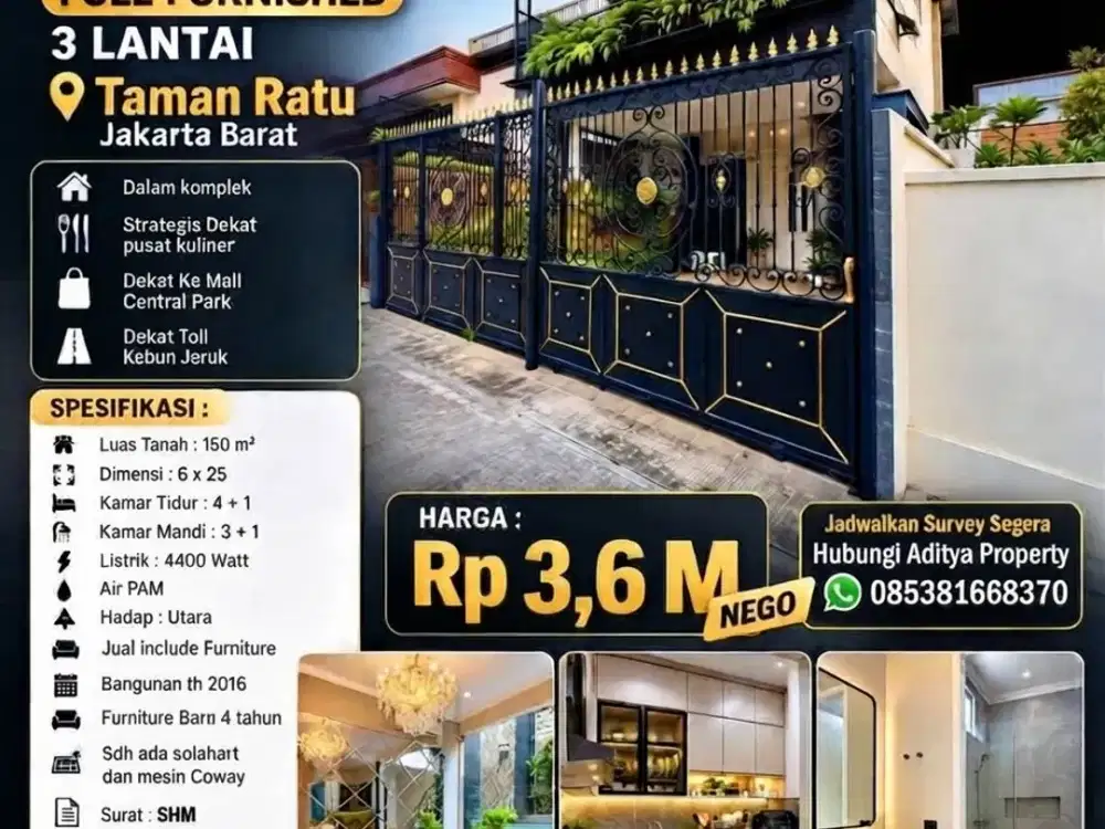 RUMAH SIAP HUNI FULL FURNISHED