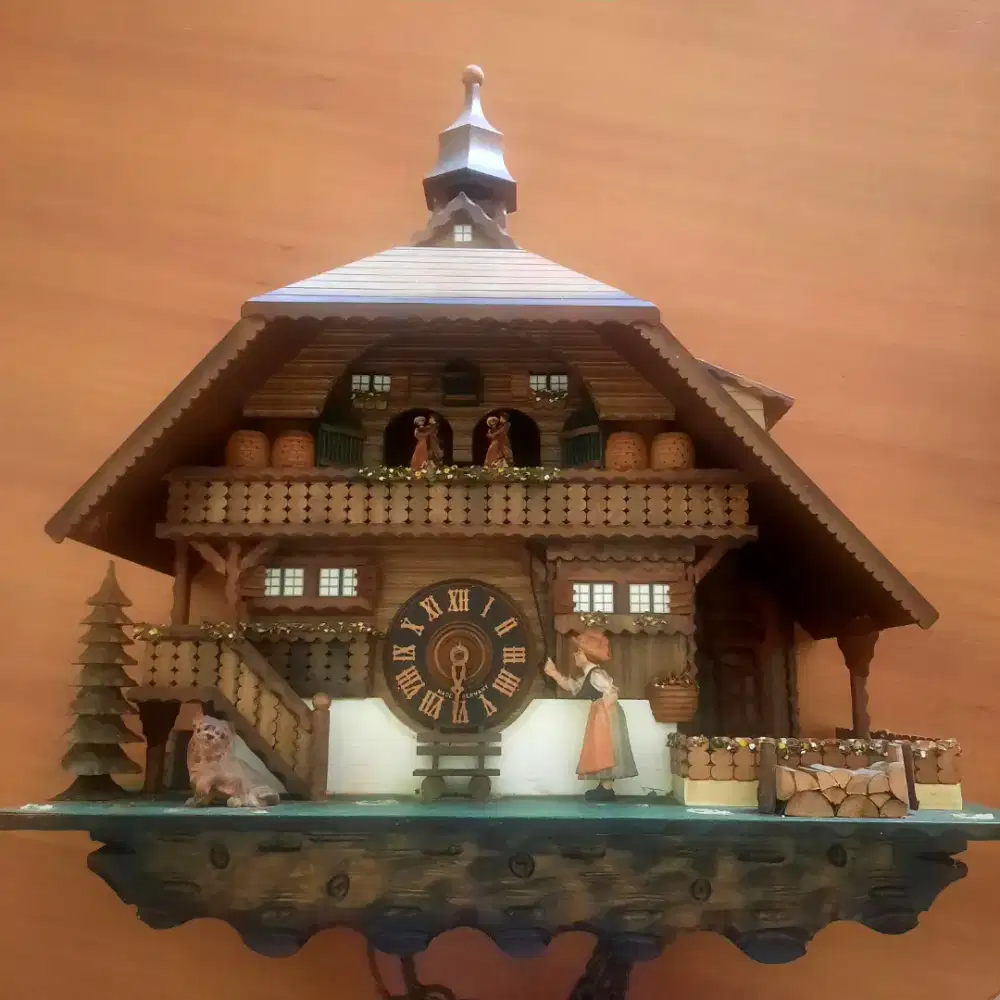 Jam Kikuk / Cuckoo Clock Hönes Jerman Second Asli (Original)