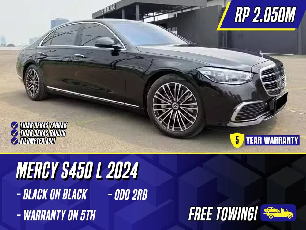 Mercedes Benz S450 L 2024 Black Hitam Mercy S450L S 450L 450 New Model