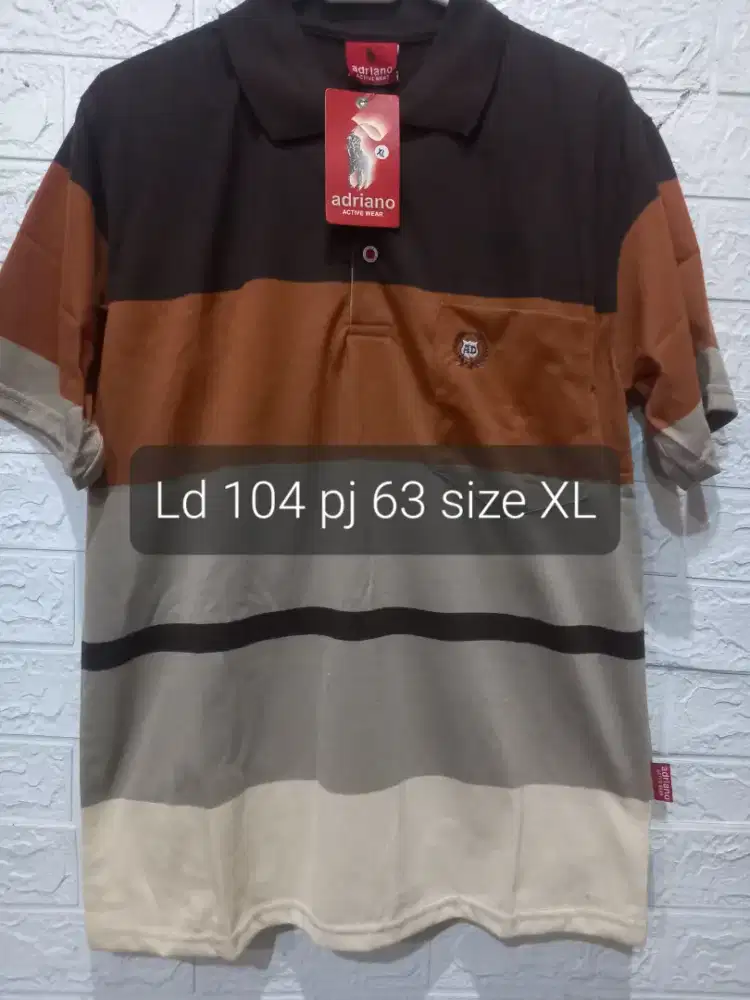Kaos polo bercorak