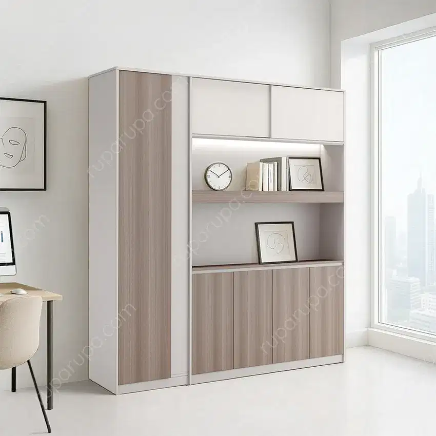 Informa Kabinet Tinggi Monthana-2 High - Cokelat dengan 7 Pintu Tarik